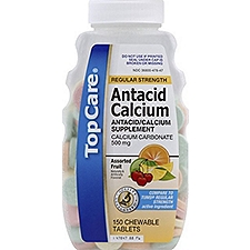 Top Care Antacid Calcium - Regular Strength Assorted Fruit, 150 each, 150 Each