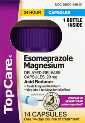 Top Care Esomeprazole Magnesium, 20 mg, 14 each, 14 Each