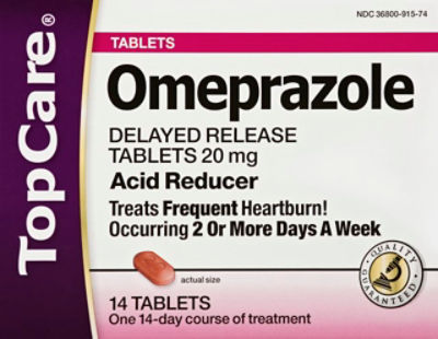 Top Care Acid Reducer - Omeprazole Tablets, 14 each, 14 Each