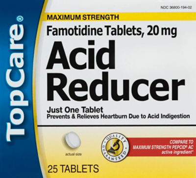 Top Care Acid Reducer - Maximum Strength Tablets, 25 each
