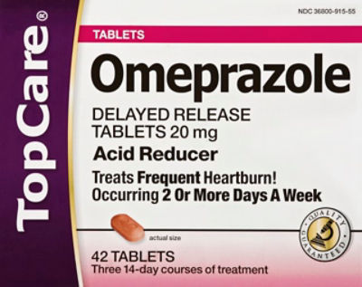 Top Care Acid Reducer - Omeprazole Tablets, 42 each