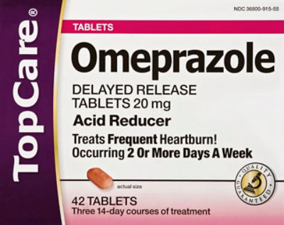 TopCare Acid Reducer - Omeprazole Tablets, 42 each, 42 Each