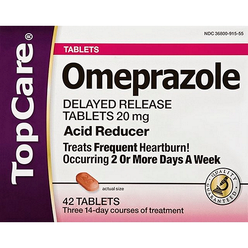 Top Care Acid Reducer - Omeprazole Tablets