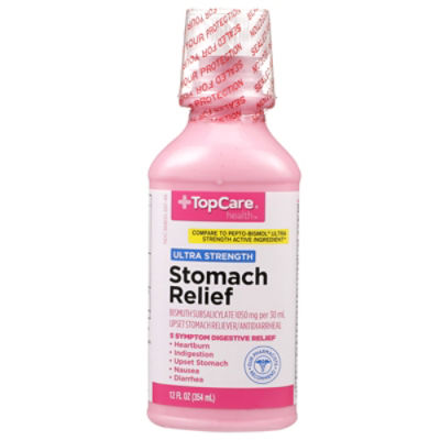 TopCare Pink Bismuth Liquid Antacid, 12 fl oz