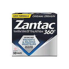 Zantac 360° Original Strength Famotidine Tablets, USP, 10 mg, 30 count