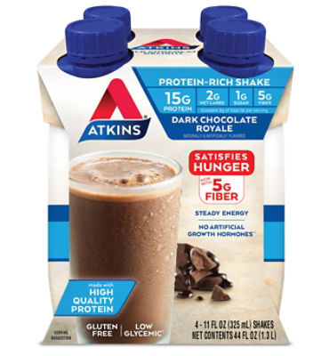 Atkins Shakes - Advantage Dark Chocolate Royale, 1.3 each