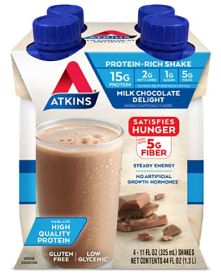 Atkins Milk Chocolate Delight Shakes, 1.3 each