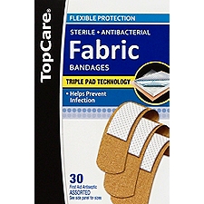 Top Care Flex Antibacterial Bandage, 30 Each