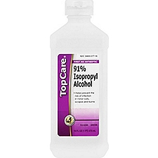 Top Care Isopropyl Alcohol - 91% Solution, 16 Fluid ounce