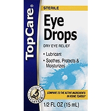 Top Care Eye Drops Dry Eye Relief, 0.5 Ounce