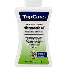 Top Care Miconazorb Antifungal Foot Powder, 2.5 Ounce