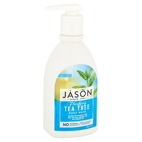 Jāsön Purifying Tea Tree Body Wash, 30 fl oz
Nourish your skin with botanical surfactants plus vitamin E and pro-vitamin B5 for a gentle healthful cleanse. Purifying tea tree oil and aloe vera soothe and balance your skin, leaving your body with a feeling of inner peace.
