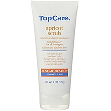 Top Care Apricot Facial Scrub Medicated, 6 Ounce