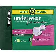 Top Care Women's Protective Underwear - Large, 1 Each
