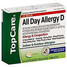 Top Care All Day Allergy 5Mg Pse, 24 Each