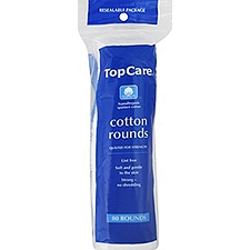 Top Care Cotton Rounds, 80 Each