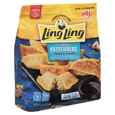 Ajinomoto Ling Ling Asian Kitchen Potstickers Chicken and Vegetables Dumplings, 24 oz, 24 Ounce
