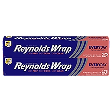 Reynolds Wrap 175 Sq Ft Everyday Aluminum Foil, 2 count, 1 Each