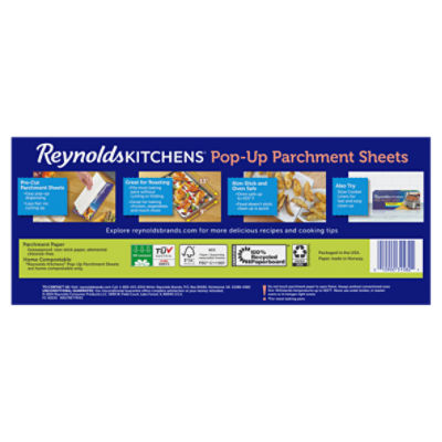 Reynolds Kitchens Pop-Up Parchment Paper Sheets, 35 x 1 Pack = 35 ct ✔️✔️✔️