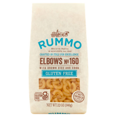 Rummo Gluten Free Elbows No. 160 with Brown Rice and Corn Pasta, 12 oz