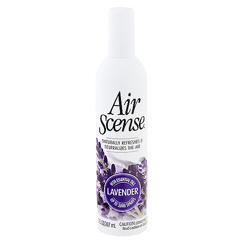 Air Scense Lavender with Essential Oils Spray, 7 fl oz
Why cover odors when you can get rid of them - naturally?
The essential oils in Air Scense attract and neutralizes even the strongest odors. They also infuse the air with a fresh fragrance and soothing aromatherapy benefits, to help you rejuvenate. And since essential oils are concentrated, a single spray is all you need.
Clearly, Air Scense makes great sense.
• Made with the purest essential oils and plant extractives
• Contains no harmful phthalates or synthetic fragrance
• Up to 3000 sprays in every bottle