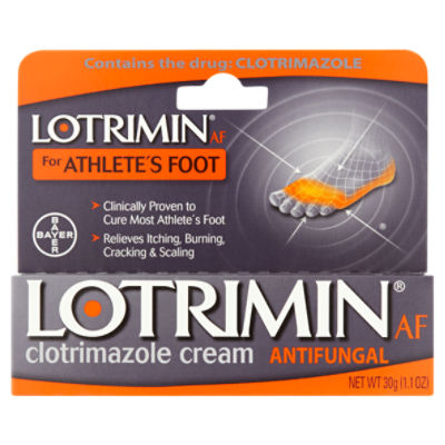 Lotrimin AF Antifungal Clotrimazole Cream for Athlete's Foot, 1.1 oz