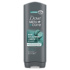 Dove Men+Care Blue Eucalyptus + Birch Relaxing Body + Face Wash, 18 fl oz