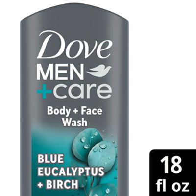 Dove Men+Care Blue Eucalyptus + Birch Relaxing Body + Face Wash, 18 fl oz