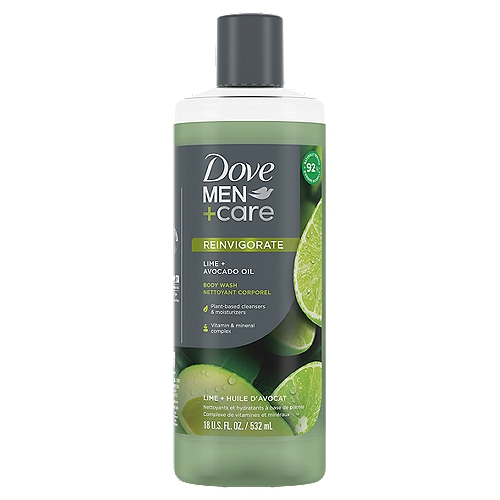 Dove Men+Care Body Wash Lime + Avocado Oil 18 oz