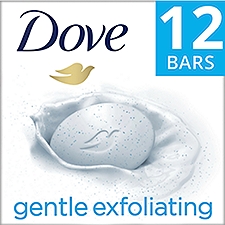 Dove Beauty Bar Gentle Exfoliating With Mild Cleanser 3.75 oz, 12 Bars