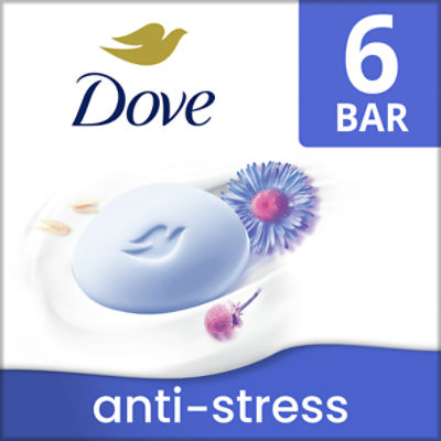 Dove Beauty Bar Gentle Cleanser Anti-Stress Cream Bar, 22.5 oz, 6 Count