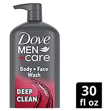 Dove Men + Care Exfoliating Deep Clean Body + Face Wash, 30 fl oz