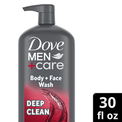 Dove Men+Care Exfoliating Deep Clean Body + Face Wash, 30 fl oz, 30 Fluid ounce