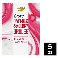 Dove Oat Milk & Berry Brulee Plant Milk Cleansing Bar, 5 oz