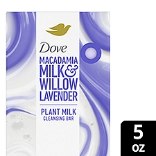 Dove Macadamia Milk & Willow Lavender Plant Milk Cleansing Bar, 5 oz