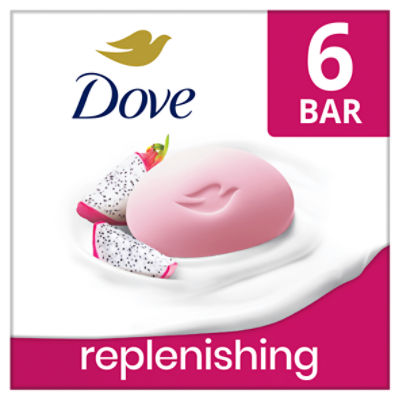 Dove Replenishing Beauty Bar with Dragon Fruit & Coconut Cream Scent, 3.75 oz, 6 count