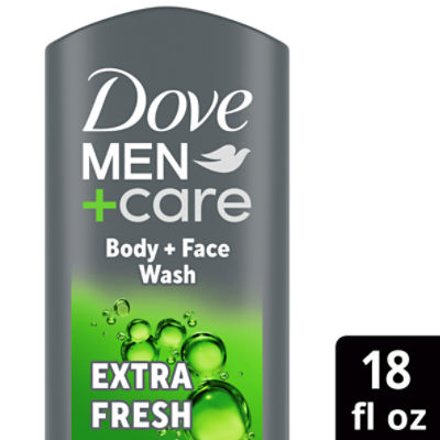 Dove Men+Care Extra Fresh Body + Face Wash, 18 fl oz, 18 Ounce
