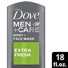 Dove Men+Care Extra Fresh, Body + Face Wash, 18 Ounce