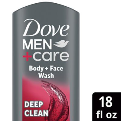 Dove Men+Care Exfoliating Deep Clean Body + Face Wash, 18 fl oz