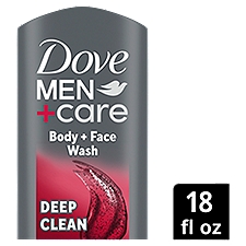 Dove Men+Care Exfoliating Deep Clean Body + Face Wash, 18 fl oz
