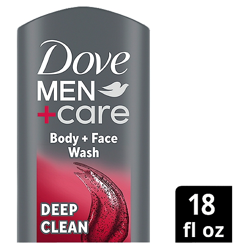 Dove Men+Care Exfoliating Deep Clean Body + Face Wash, 18 fl oz