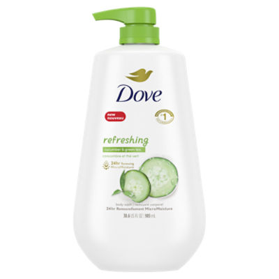 Dove Body Wash with Pump Refreshing Cucumber and Green Tea 30.6 oz