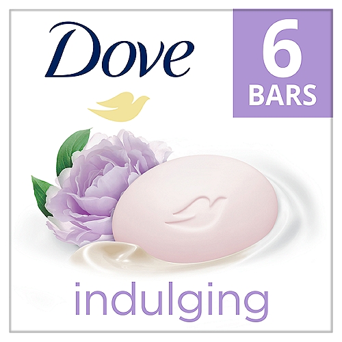 Dove Beauty Bar Gentle Skin Cleanser Indulging Sweet Cream 3.75 oz, 6 Bars