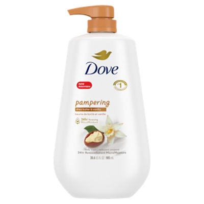 Dove Body Wash with Pump Pampering Shea Butter & Vanilla 30.6 oz