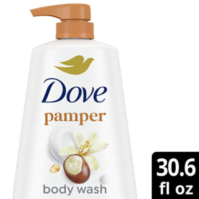 Dove Pamper Shea Butter + Vanilla Body Wash, 30.6 fl oz