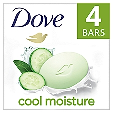 Dove Skin Care Cool Moisture Cucumber & Green Tea Scent Beauty Bar, 4 count, 3.75 oz