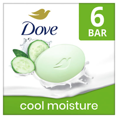 Dove Skin Care Beauty Bar Cucumber And Green Tea 22.50 oz, 6 Bars, 6 Each