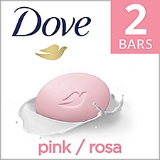 Dove Beauty Bar Gentle Skin Cleanser Pink 3.75 oz, 2 Bars, 2 Each