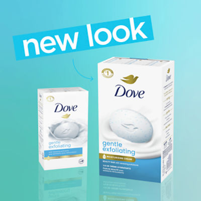 Dove Gentle Exfoliating Beauty Bar with Renewing Exfoliants, 3.75 oz, 6 count