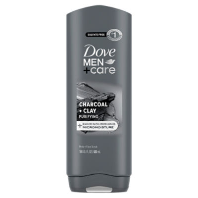 Dove Men+Care Elements Body Wash and Face Wash Charcoal plus Clay 18 oz